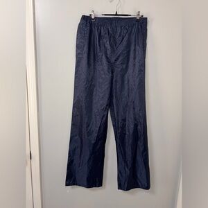 Academy Navy Rain Pants Slick Waterproof Elastic Waist Outdoor M Men’s RN 98223